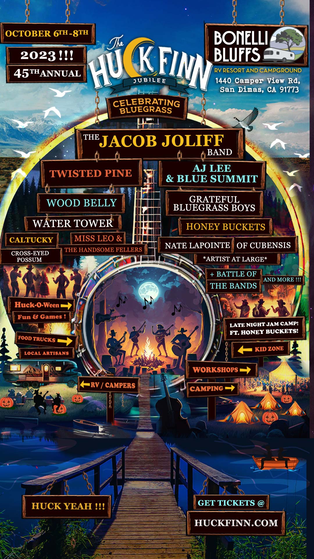 Huck Finn Jubilee 2023 event poster